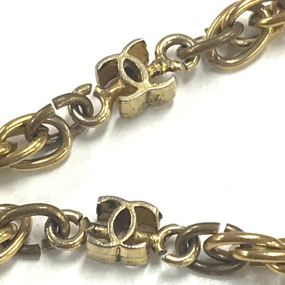 CHANEL Gold Logo Necklace